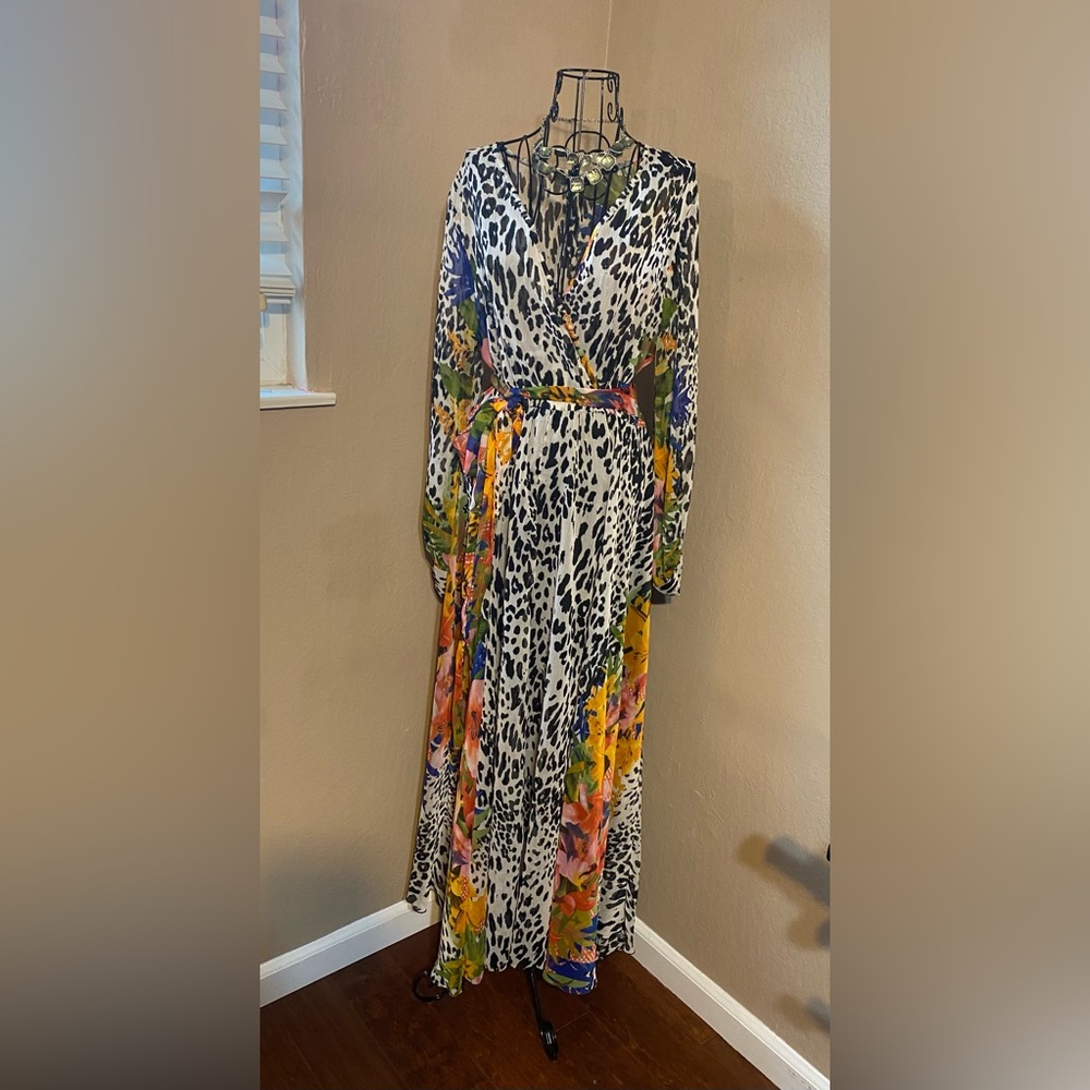 Women’s leopard print maxi dress
